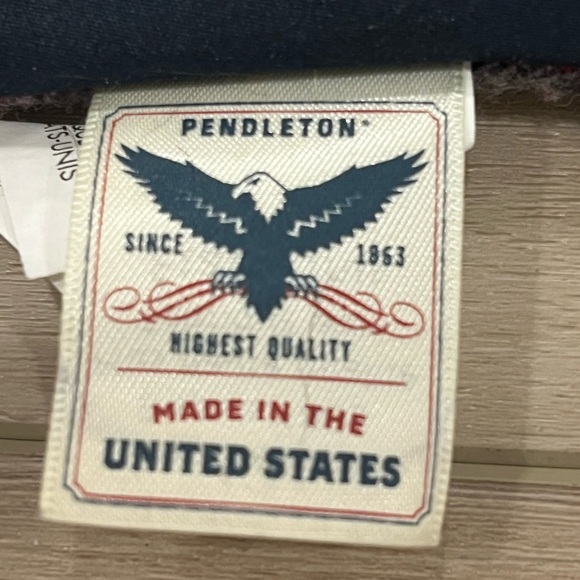 Pendleton Plaid Wool Blanket Fringes Made in USA 65”x48” - Picture 6 of 7